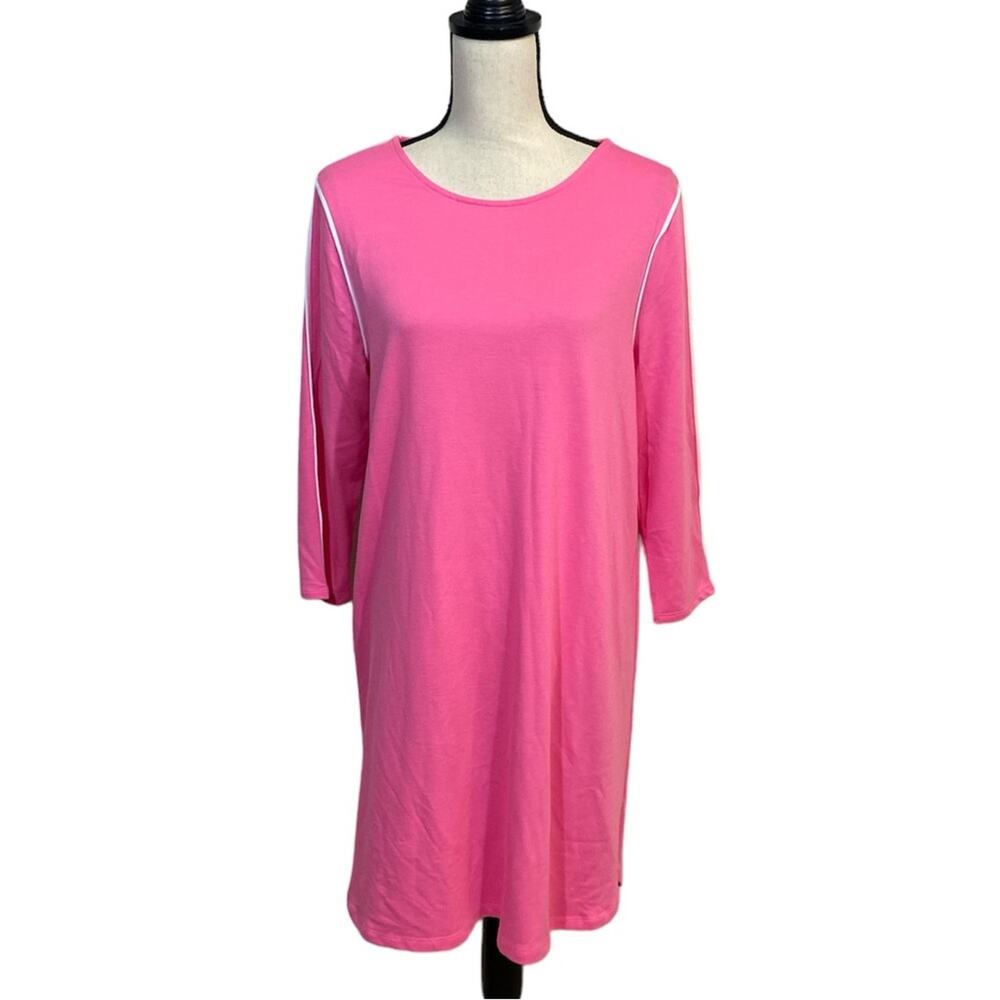 NWT Crown & Ivy Pink Knit T-Shirt Dress Size Medium Knee Length